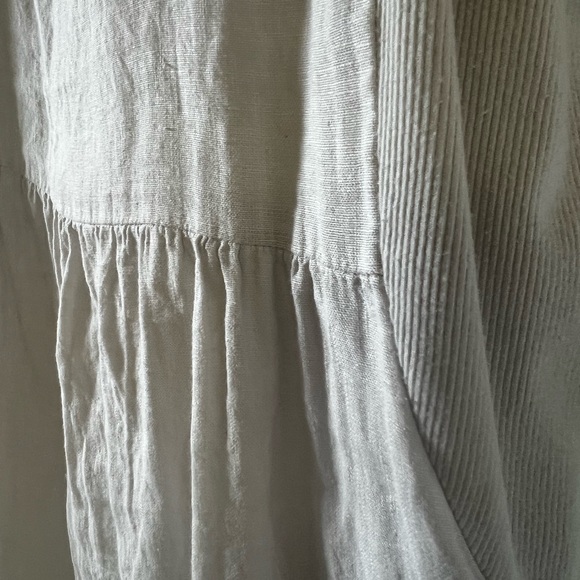 Terzo Millennio Cream Sleeveless Linen Dress size LX - Picture 3 of 8
